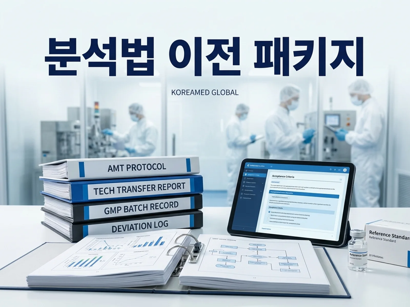CDMO 생산품질 실사와 GMP 자료를 표현한 KoreaMED Global 썸네일