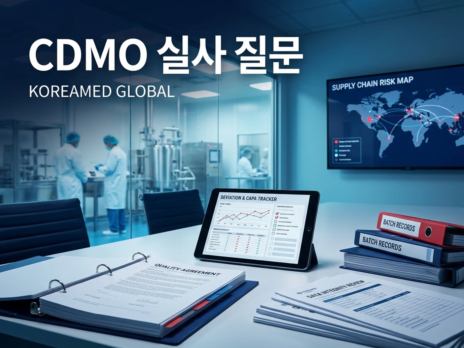 한국 CDMO 해외 고객 실사와 품질 시스템 점검을 표현한 썸네일