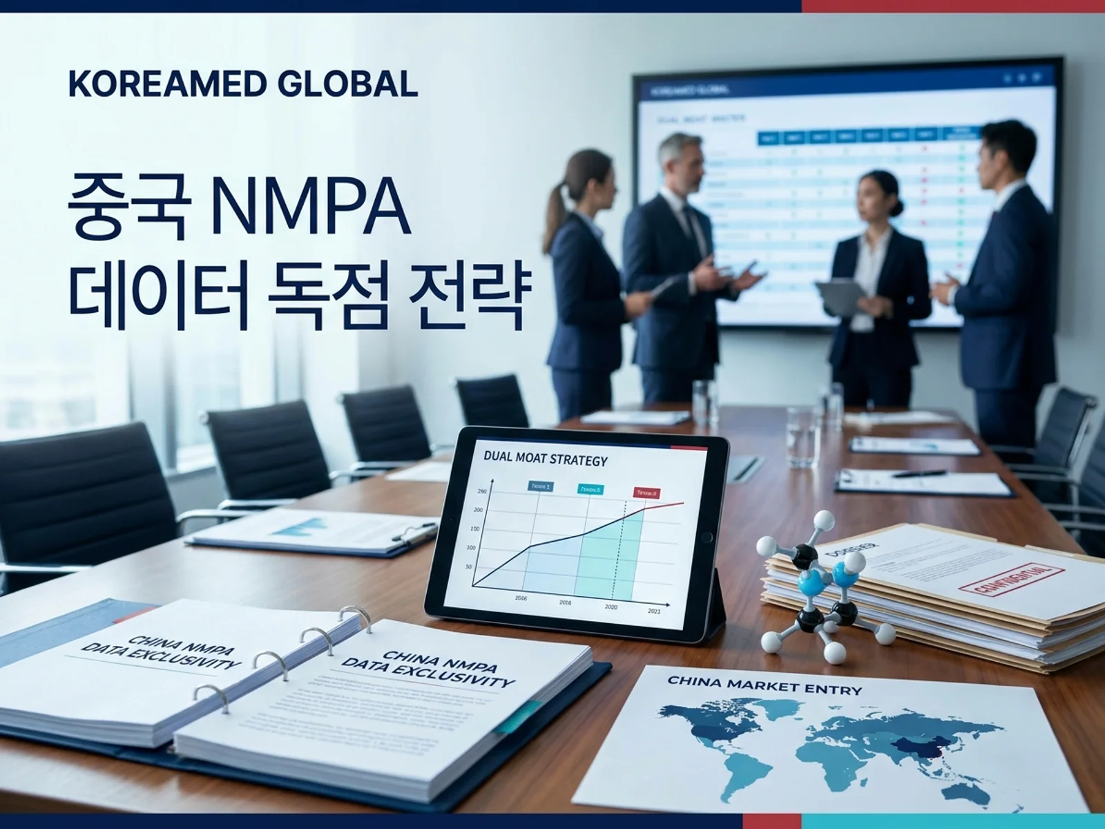 기술수출 데이터룸과 글로벌 파트너십 전략을 표현한 KoreaMED Global 썸네일