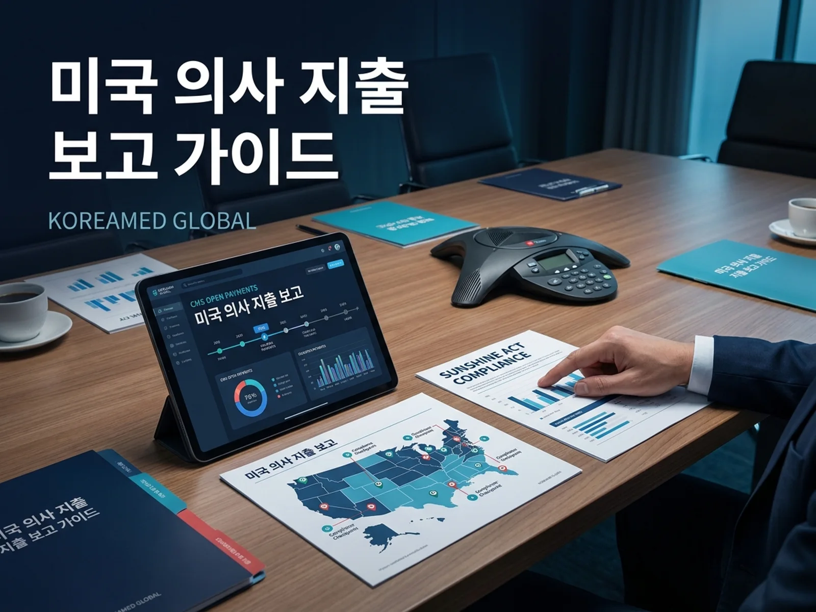 기술수출 데이터룸과 글로벌 파트너십 전략을 표현한 KoreaMED Global 썸네일