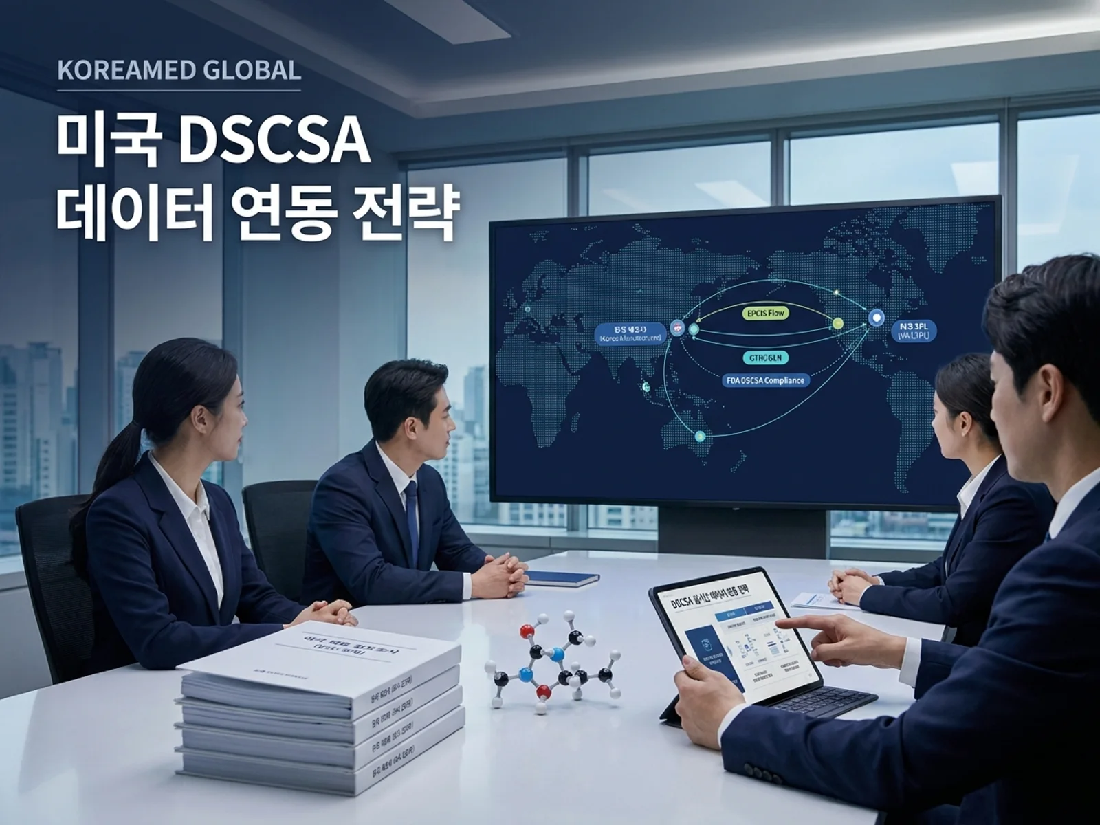 기술수출 데이터룸과 글로벌 파트너십 전략을 표현한 KoreaMED Global 썸네일