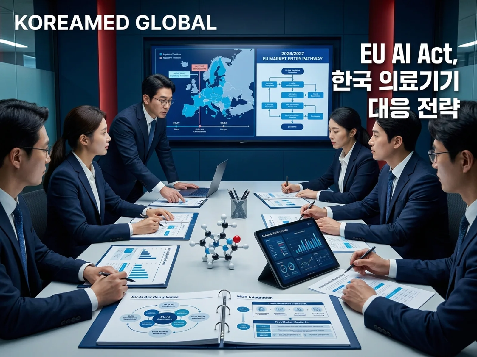 기술수출 데이터룸과 글로벌 파트너십 전략을 표현한 KoreaMED Global 썸네일