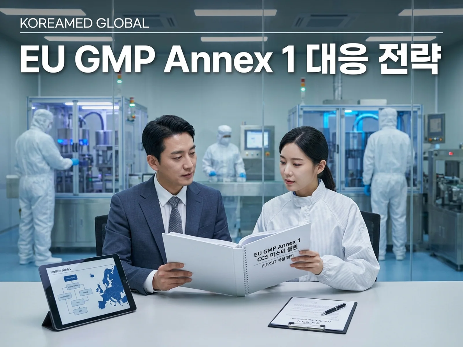 CDMO 생산품질 실사와 GMP 자료를 표현한 KoreaMED Global 썸네일