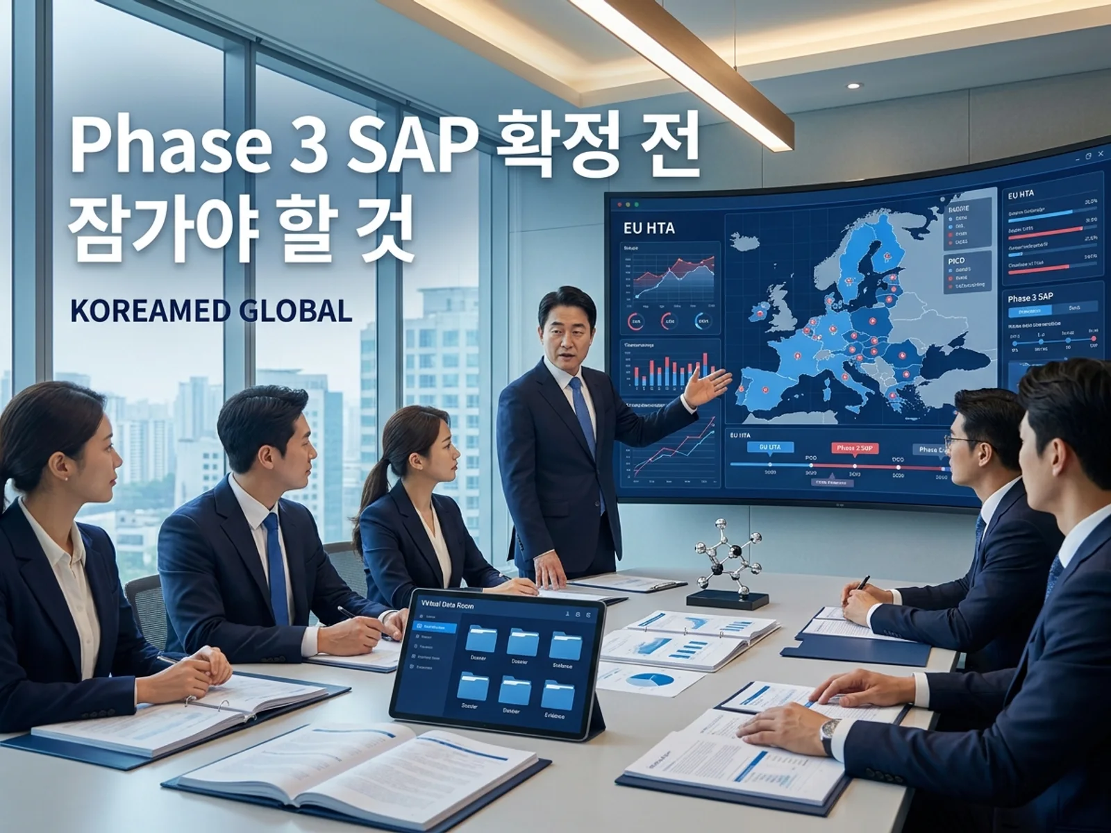 기술수출 데이터룸과 글로벌 파트너십 전략을 표현한 KoreaMED Global 썸네일