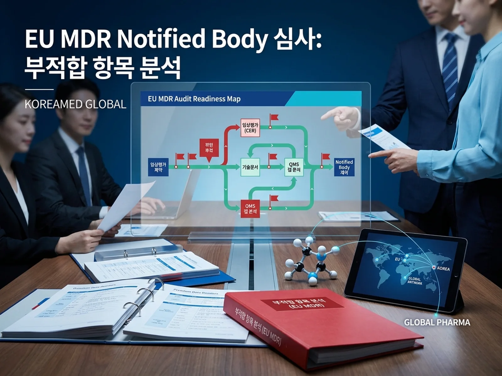 의료기기·진단 기기 글로벌 규제 제출과 적합성평가 전략을 표현한 KoreaMED Global 썸네일