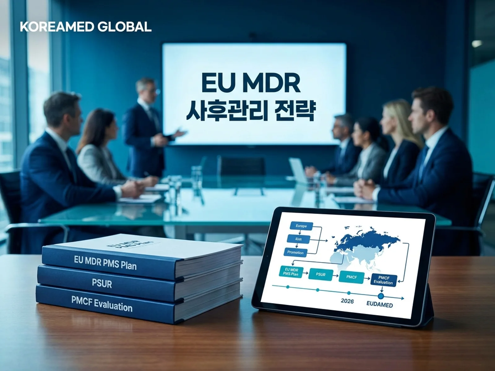 의료기기·진단 기기 글로벌 규제 제출과 적합성평가 전략을 표현한 KoreaMED Global 썸네일
