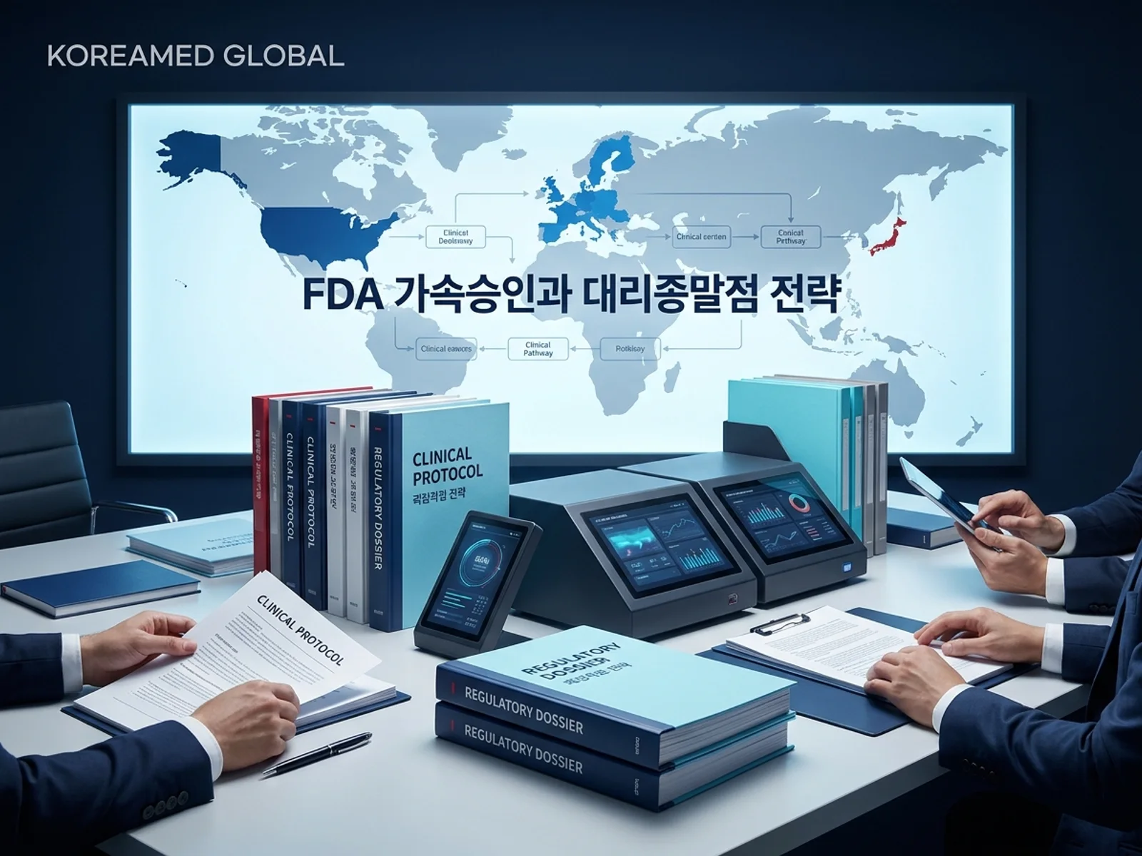 글로벌 인허가 제출 전략과 임상 개발 자료를 표현한 KoreaMED Global 썸네일