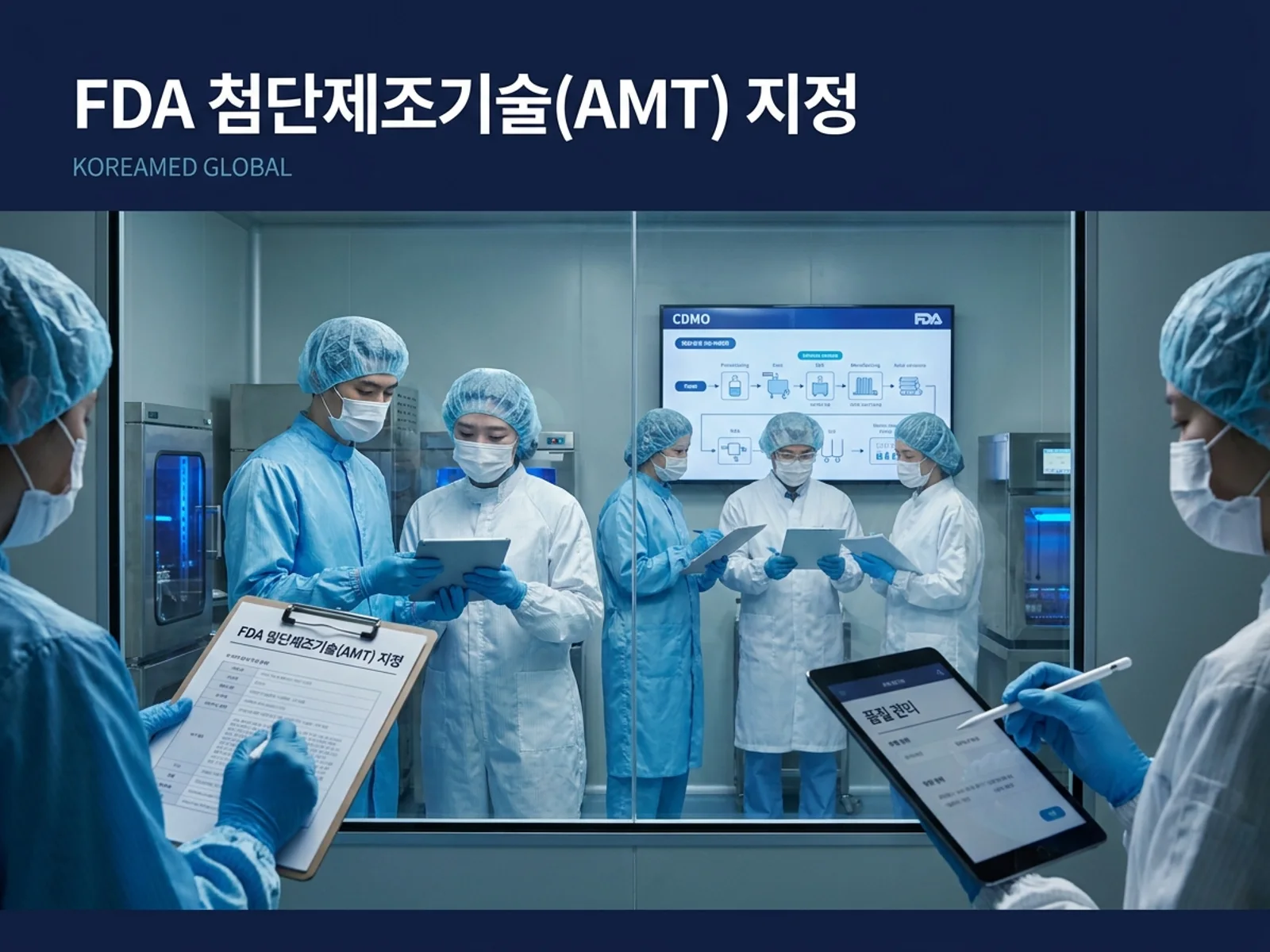 CDMO 생산품질 실사와 GMP 자료를 표현한 KoreaMED Global 썸네일