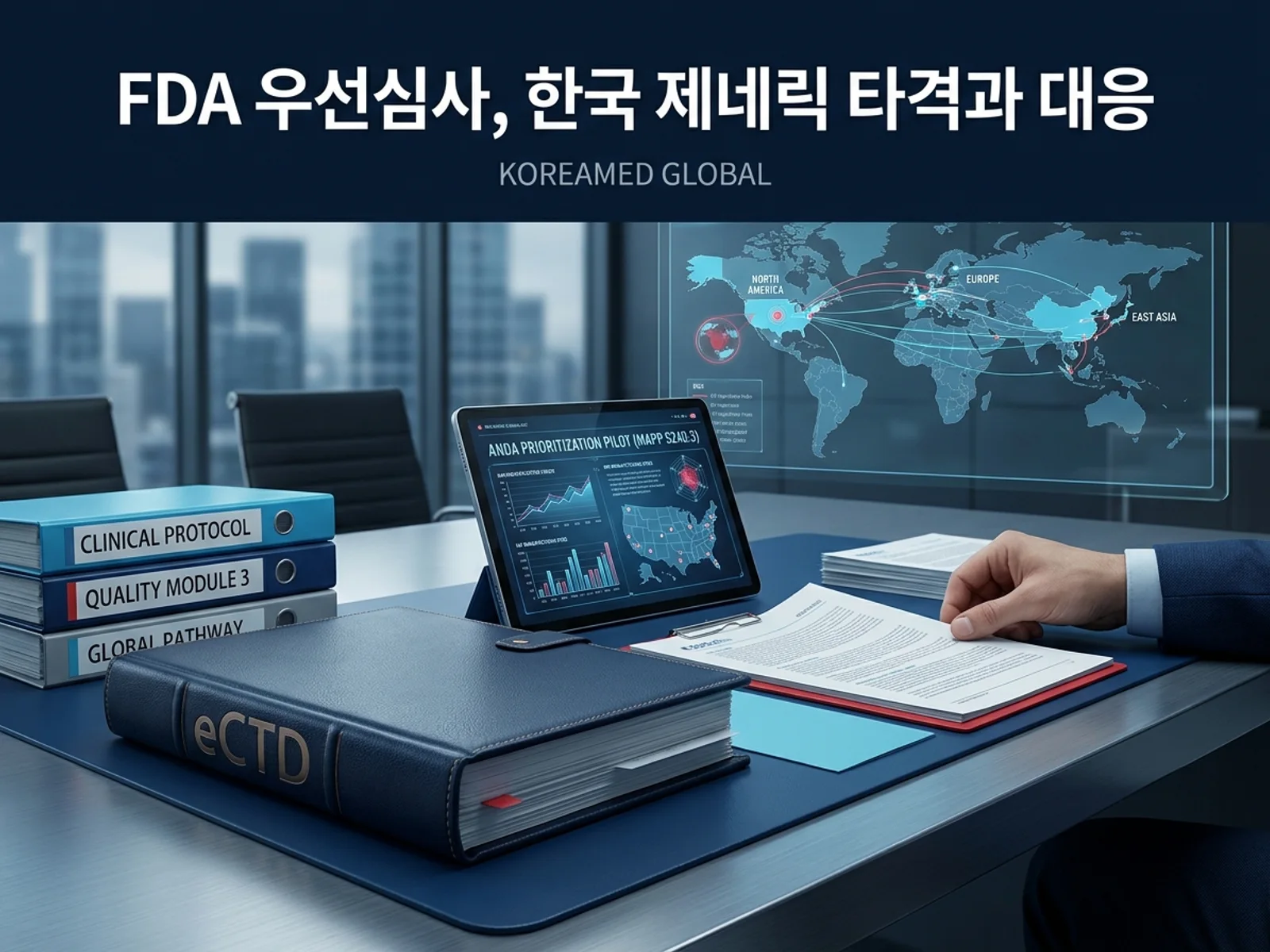 글로벌 인허가 제출 전략과 임상 개발 자료를 표현한 KoreaMED Global 썸네일