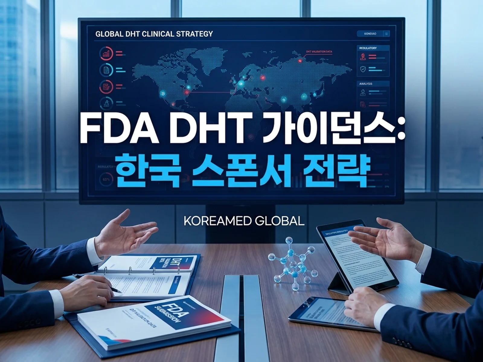 기술수출 데이터룸과 글로벌 파트너십 전략을 표현한 KoreaMED Global 썸네일
