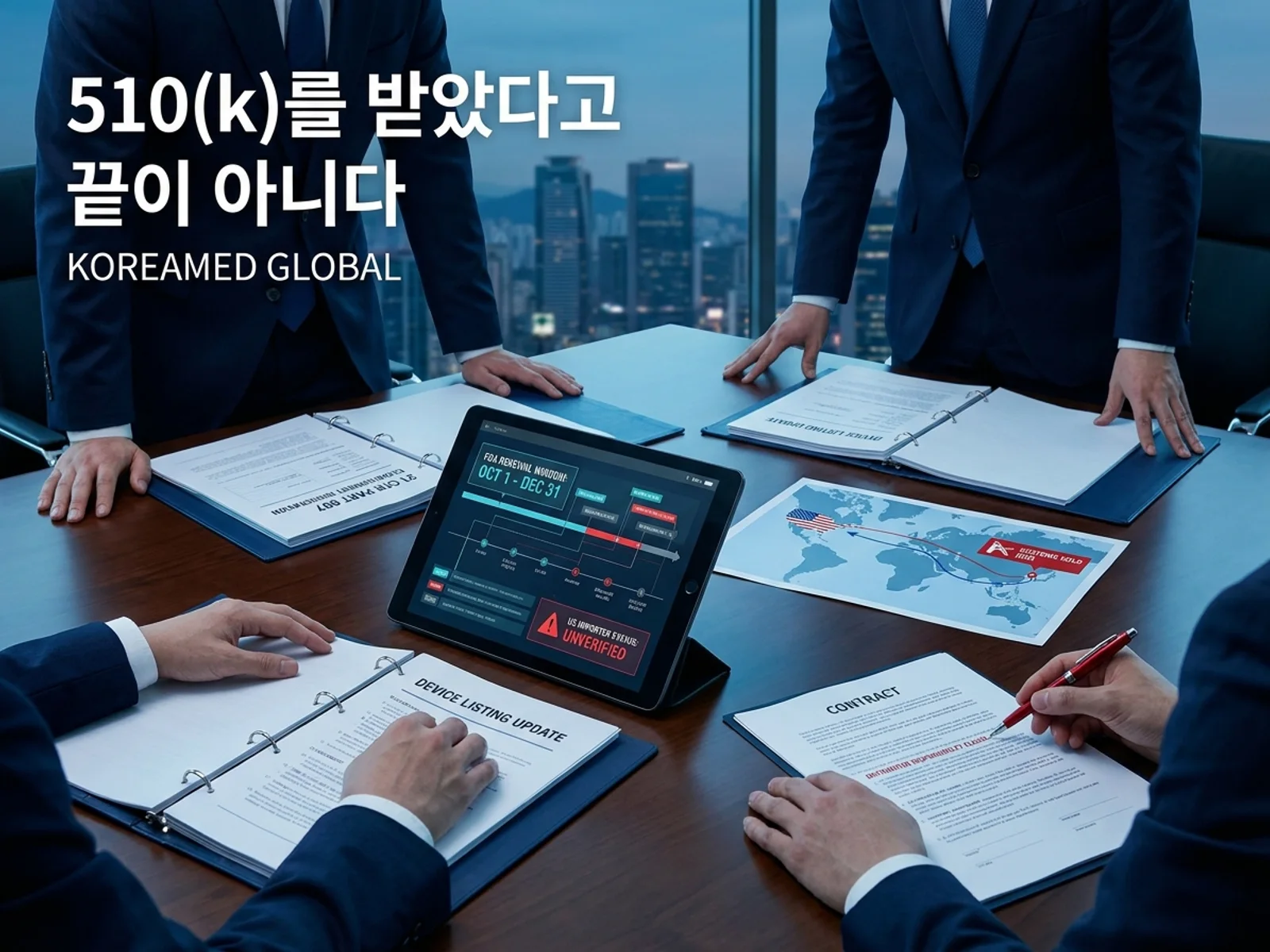 의료기기·진단 기기 글로벌 규제 제출과 적합성평가 전략을 표현한 KoreaMED Global 썸네일