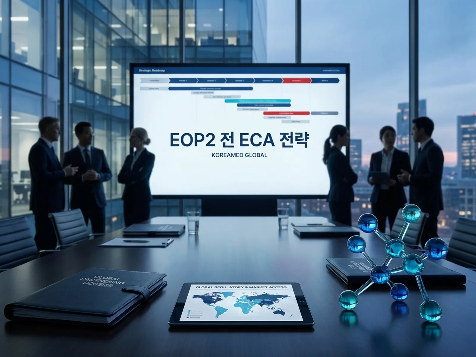 기술수출 데이터룸과 글로벌 파트너십 전략을 표현한 KoreaMED Global 썸네일