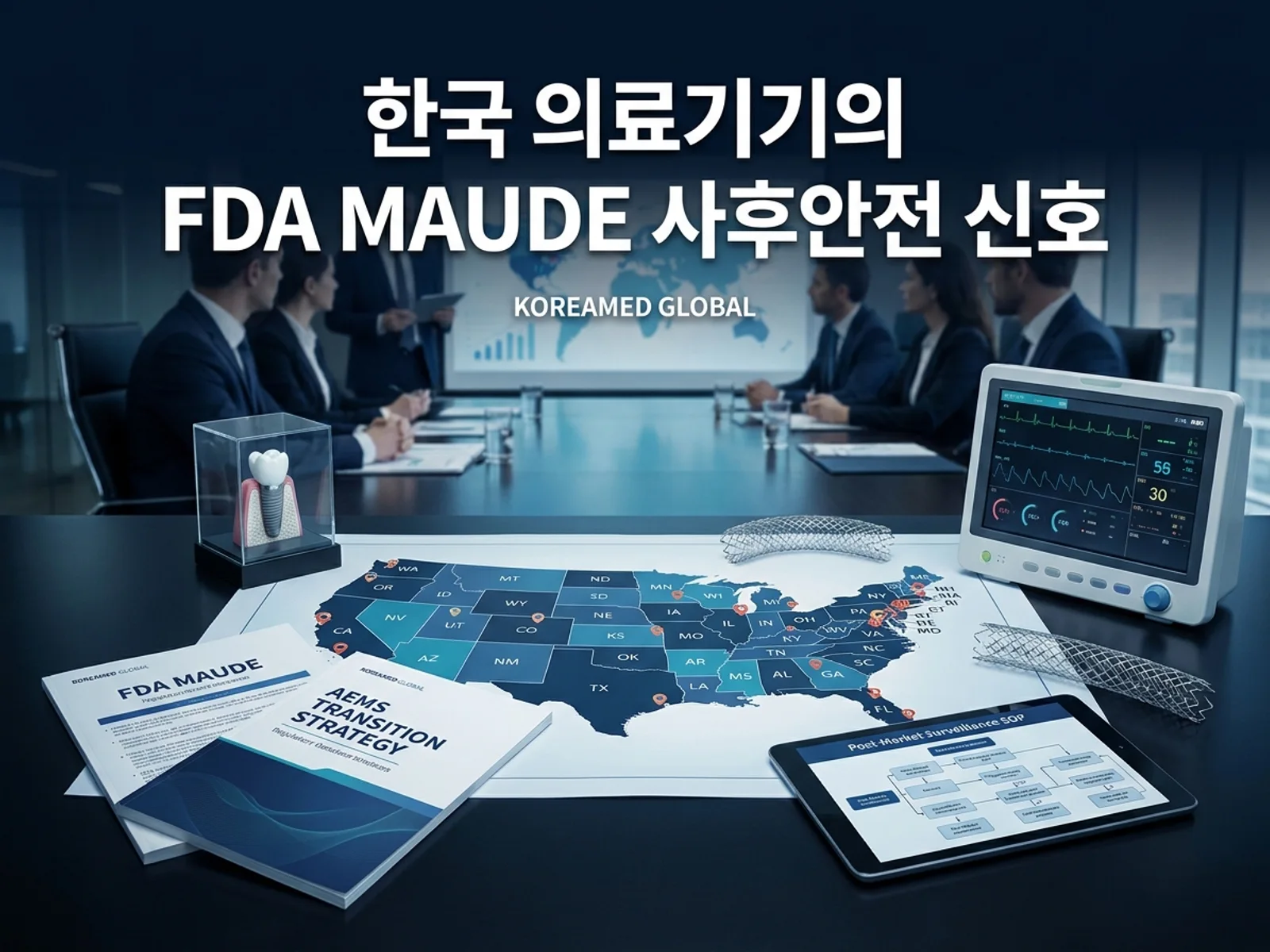 FDA MAUDE 데이터 분석과 한국 의료기기 사후안전 관리 전략을 표현한 썸네일