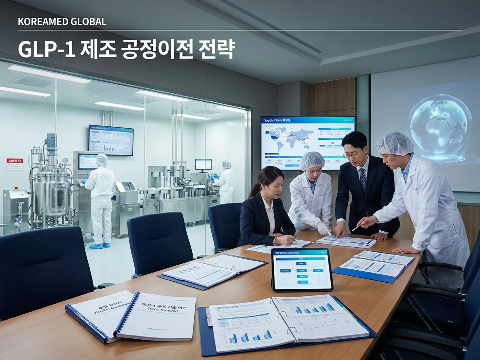 CDMO 생산품질 실사와 GMP 자료를 표현한 KoreaMED Global 썸네일