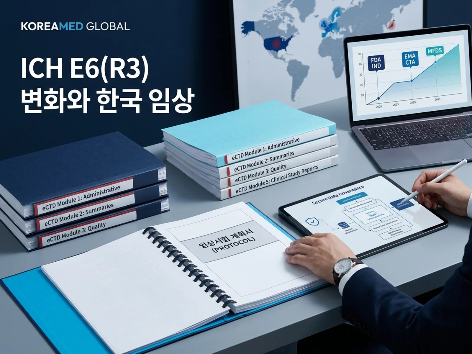 글로벌 인허가 제출 전략과 임상 개발 자료를 표현한 KoreaMED Global 썸네일