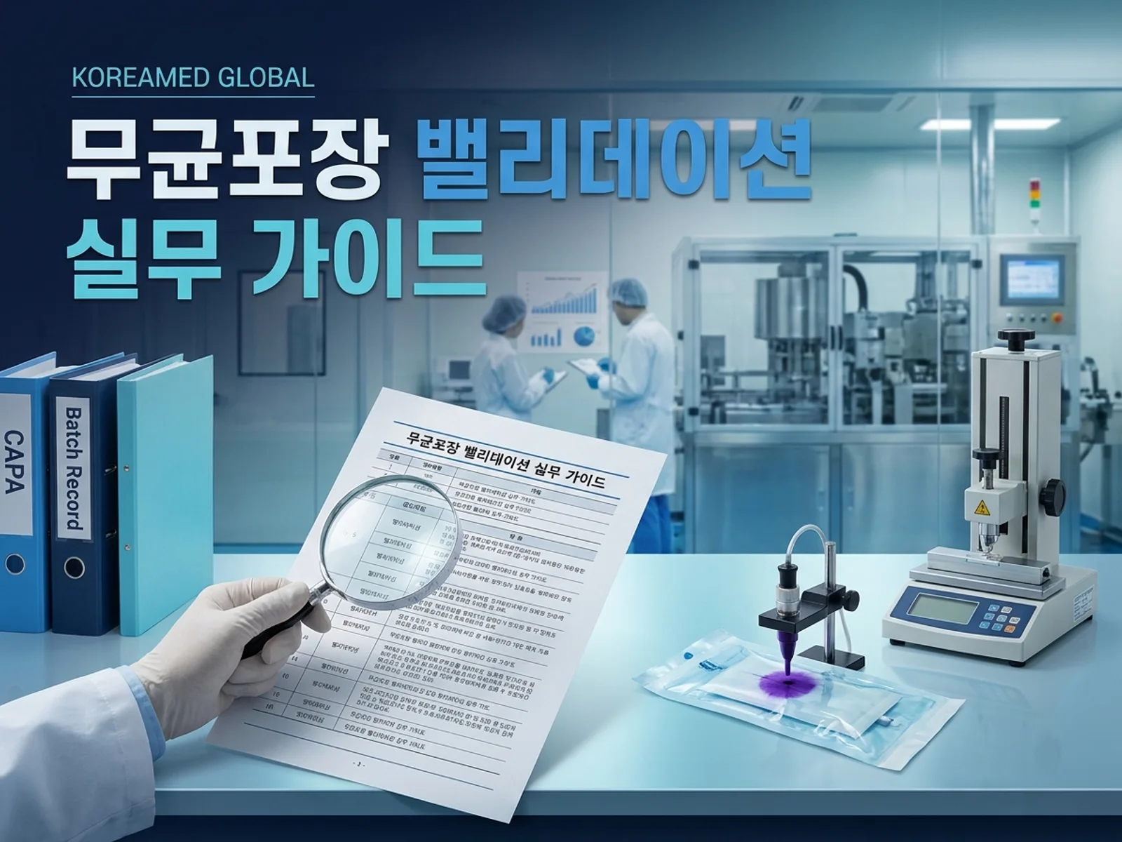 CDMO 생산품질 실사와 GMP 자료를 표현한 KoreaMED Global 썸네일