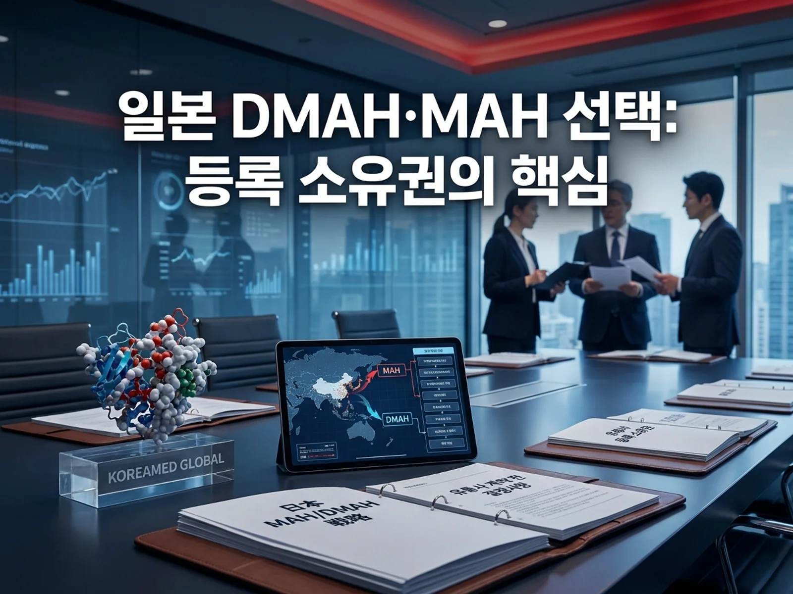 기술수출 데이터룸과 글로벌 파트너십 전략을 표현한 KoreaMED Global 썸네일