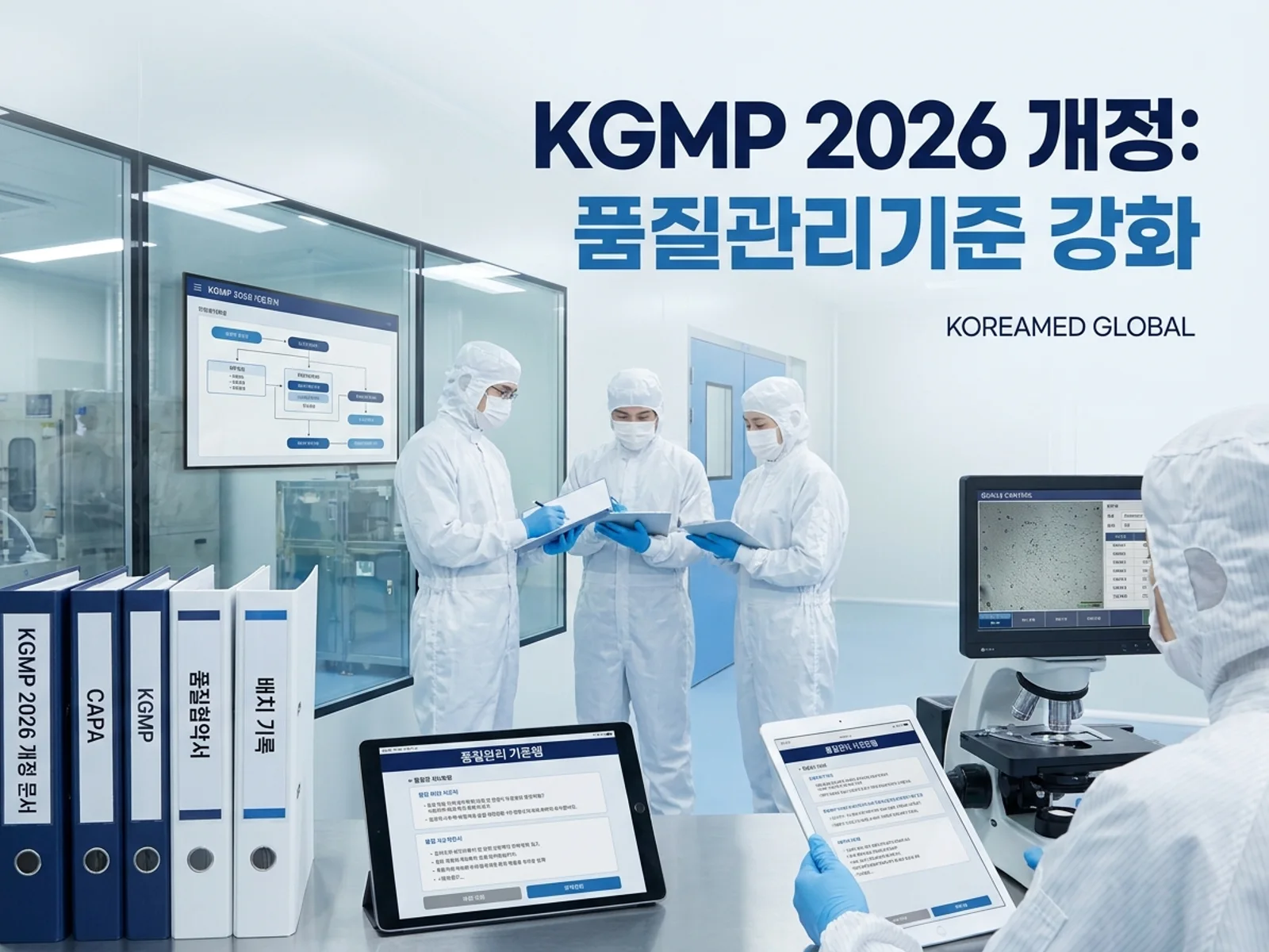 CDMO 생산품질 실사와 GMP 자료를 표현한 KoreaMED Global 썸네일