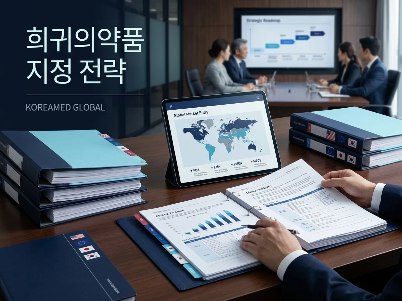 글로벌 인허가 제출 전략과 임상 개발 자료를 표현한 KoreaMED Global 썸네일