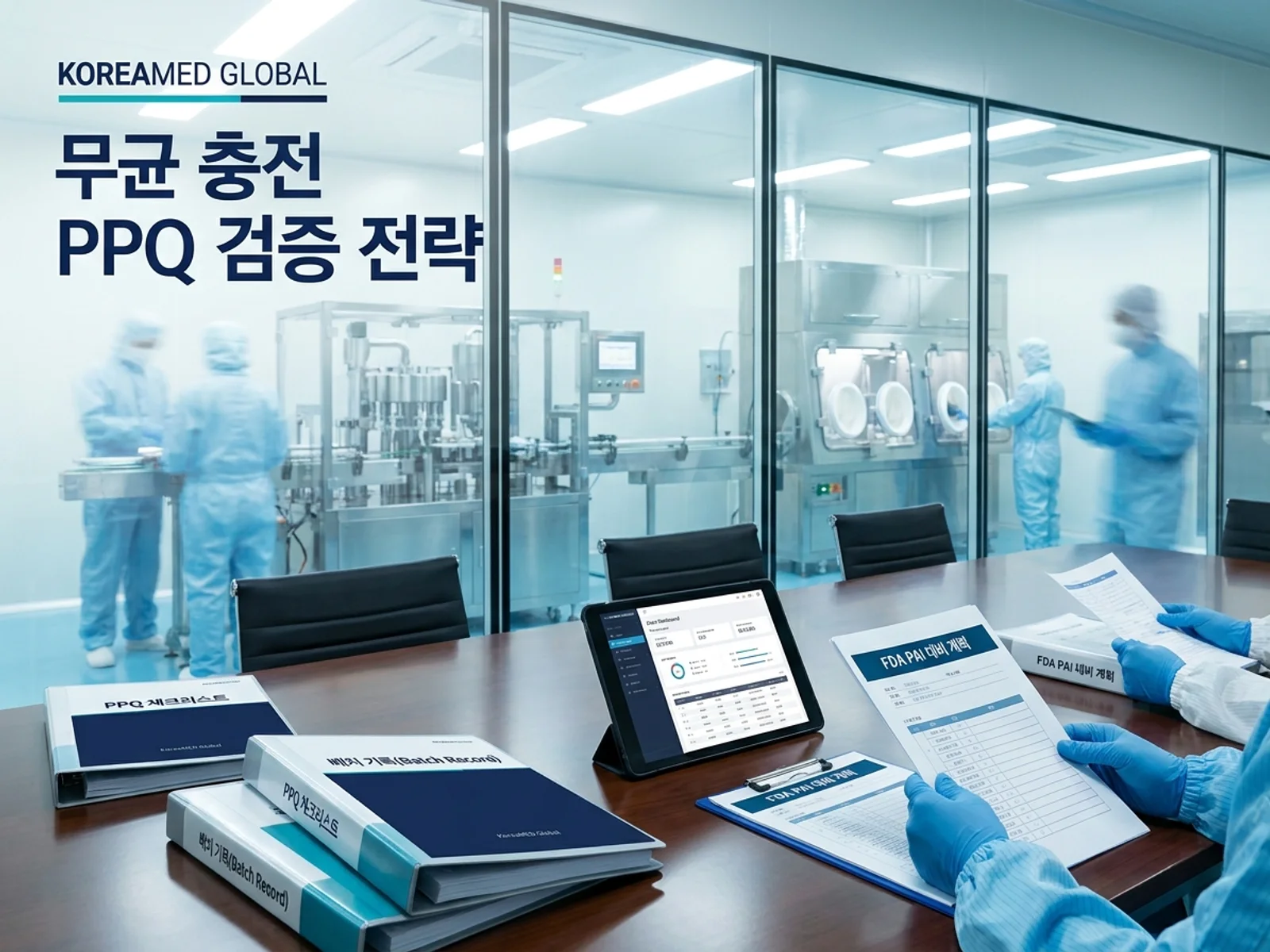 CDMO 생산품질 실사와 GMP 자료를 표현한 KoreaMED Global 썸네일