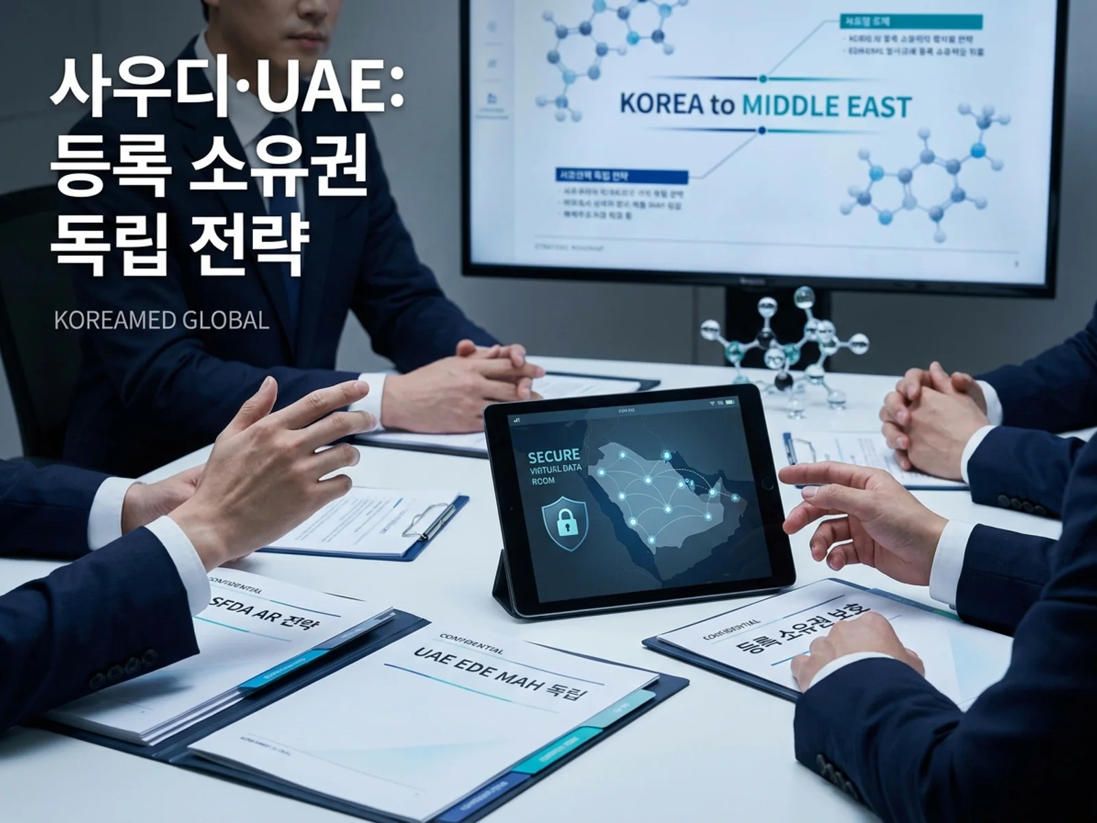기술수출 데이터룸과 글로벌 파트너십 전략을 표현한 KoreaMED Global 썸네일