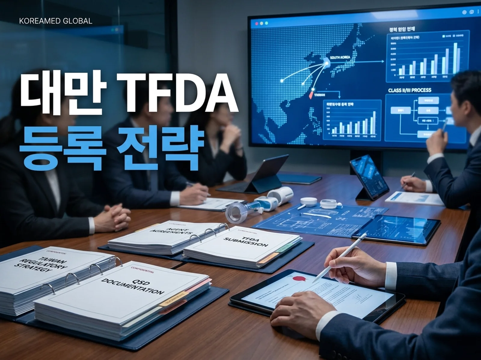 의료기기·진단 기기 글로벌 규제 제출과 적합성평가 전략을 표현한 KoreaMED Global 썸네일