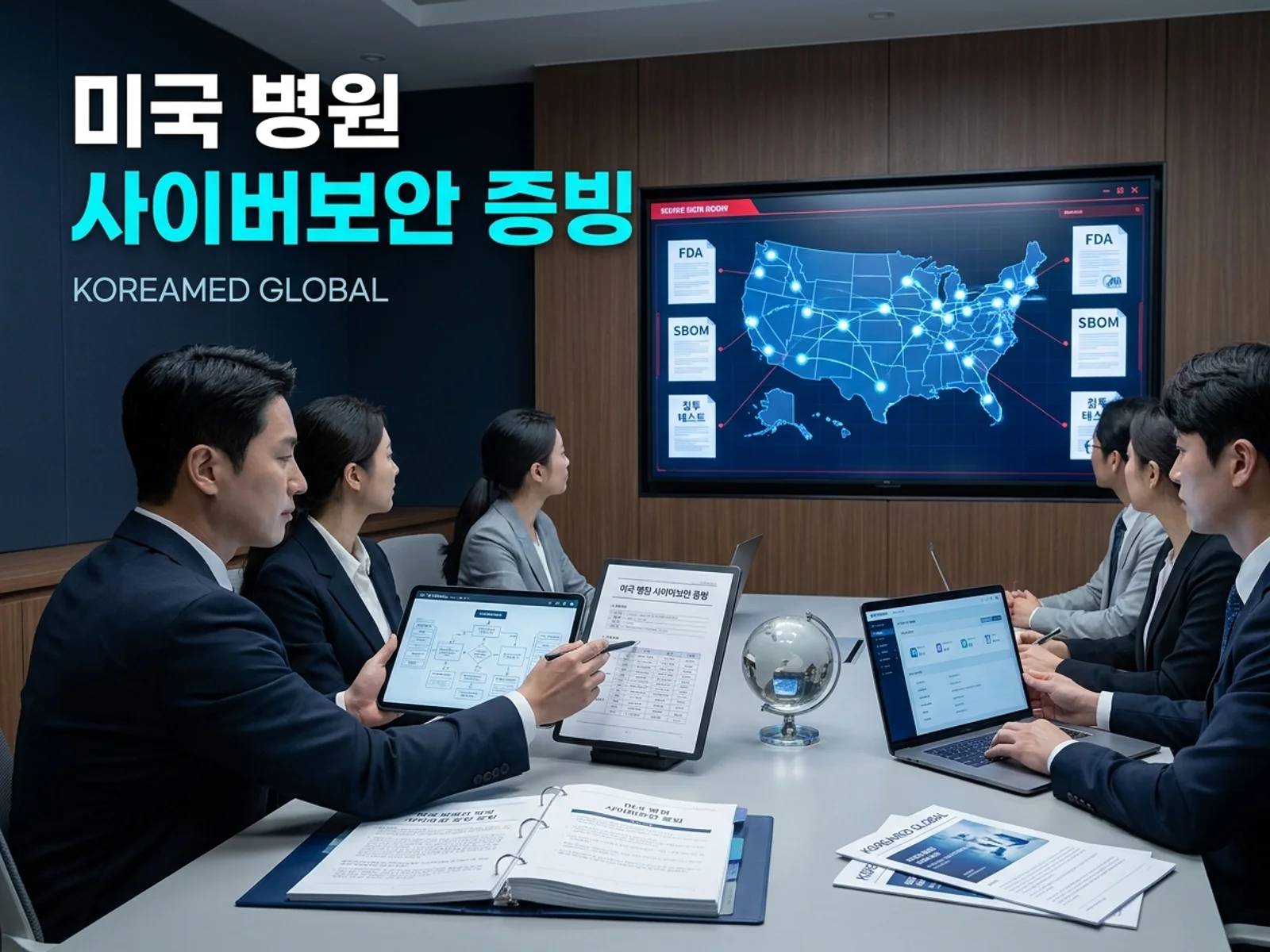 기술수출 데이터룸과 글로벌 파트너십 전략을 표현한 KoreaMED Global 썸네일