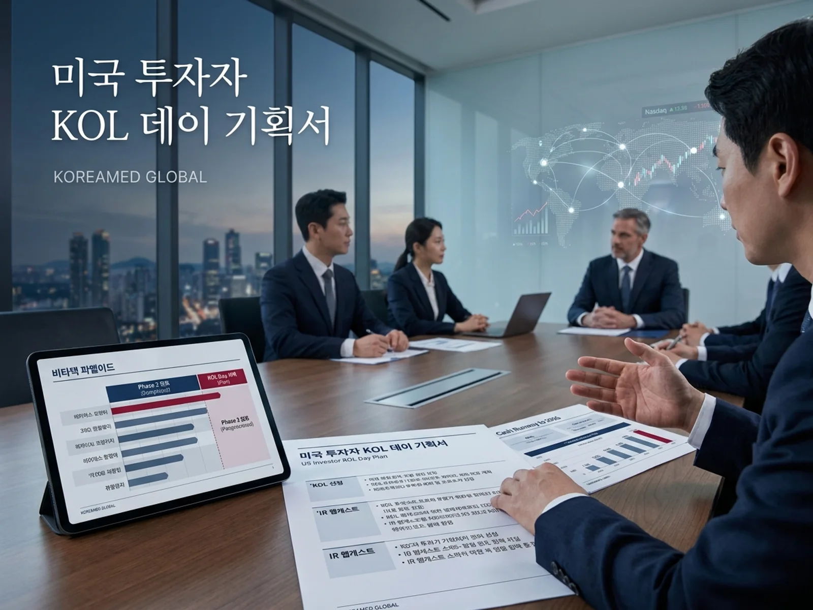 K-바이오 해외 투자자 커뮤니케이션과 IR 전략을 표현한 KoreaMED Global 썸네일