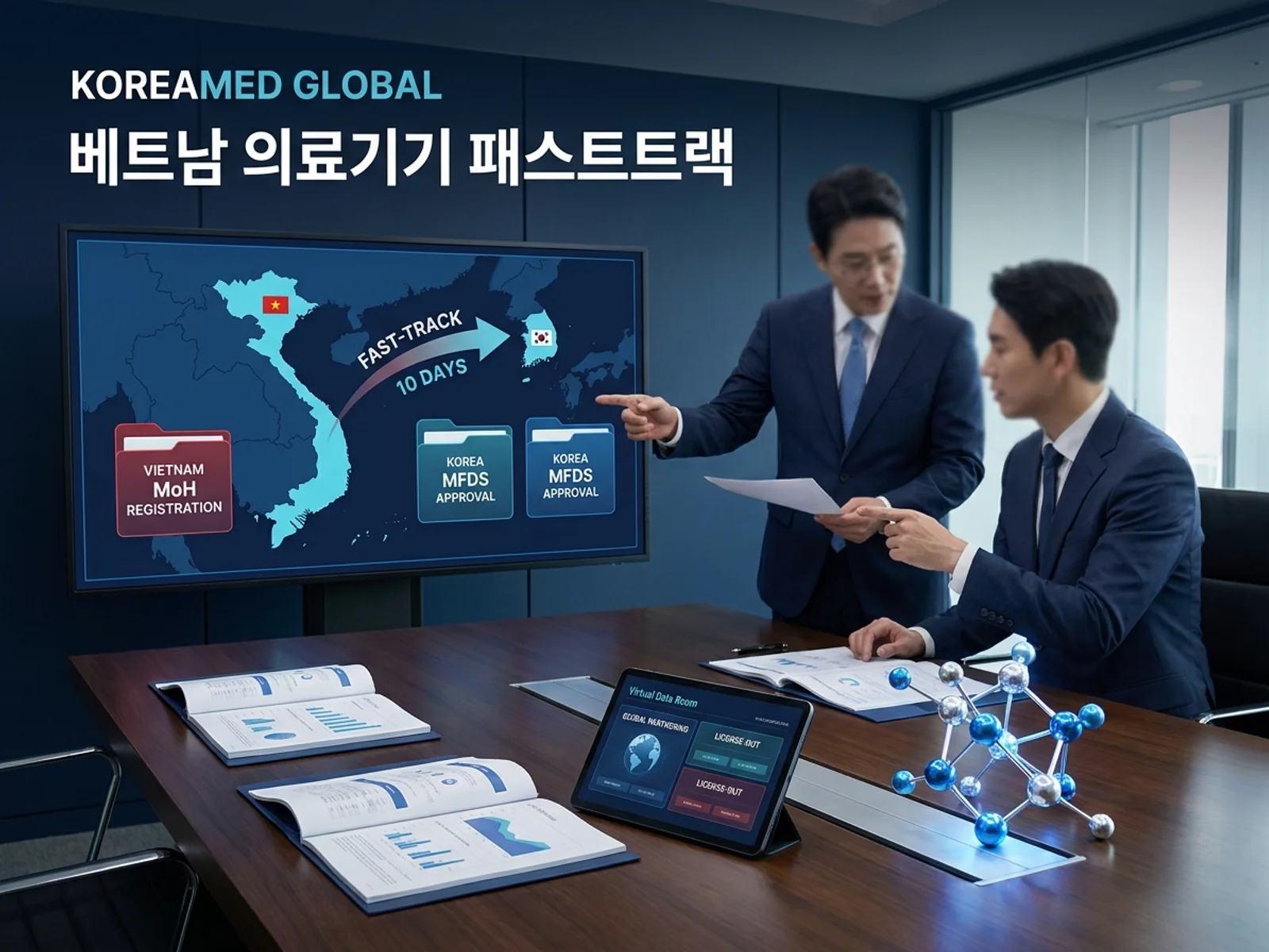 의료기기·진단 기기 글로벌 규제 제출과 적합성평가 전략을 표현한 KoreaMED Global 썸네일